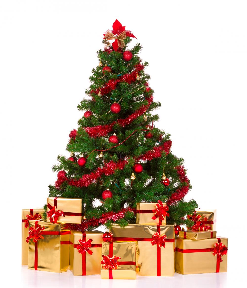 Christmas Trees With Ribbon Pictures Wallpapers